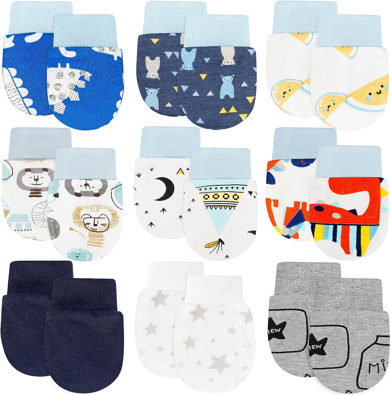 251026150819854_1 ONESING 6-20 Pairs Baby Mittens Baby Gloves No Scratch 0-6 Months Baby Essentials Mittens for Newborn Baby Boys Girls - Image 1